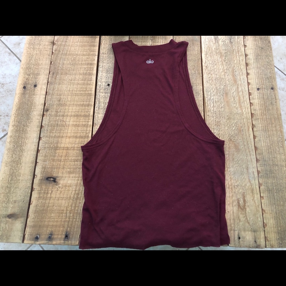 Alo Yoga Heat Wave Tank | Black Cherry
